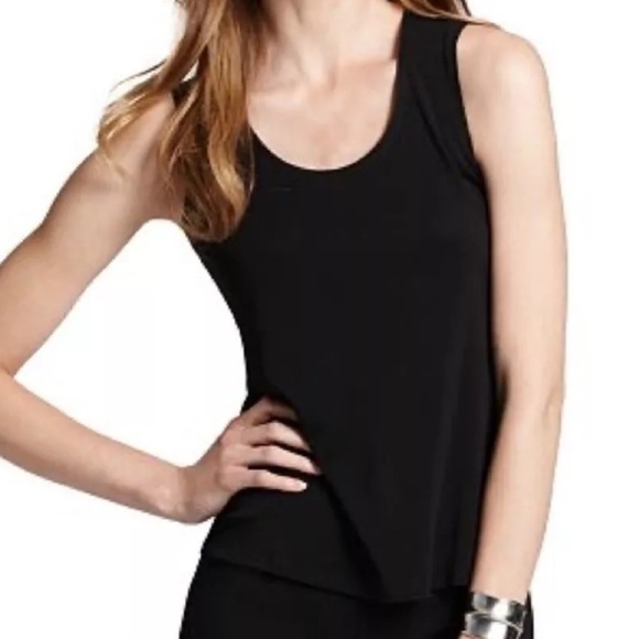 Eileen Fisher Tops - Eileen Fisher Silk Georgette Sleeveless Black Top Size M